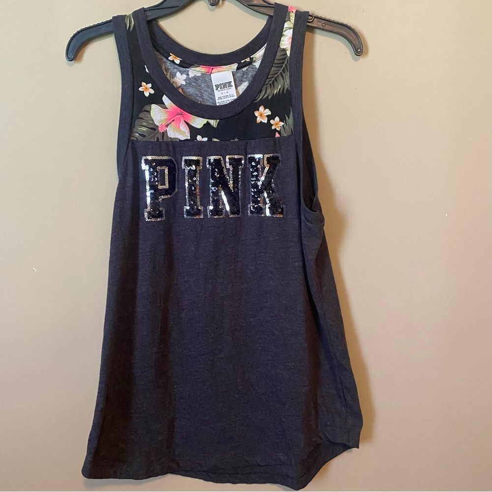 Victoria's Secret PINK Floral Sequin Top